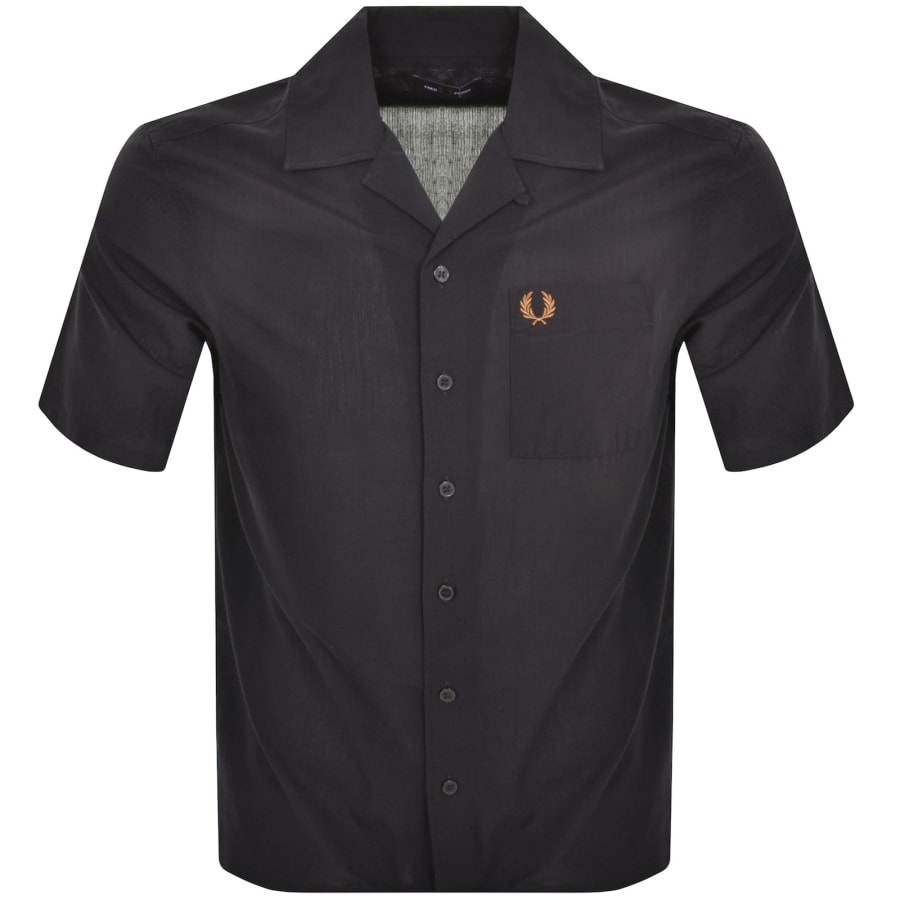Fred Perry Pique Textured Collar Shirt Grey male XX Large